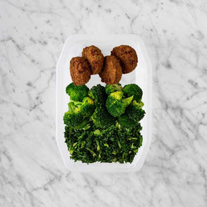 100g Baked Falafel 250g Broccoli 250g Kale