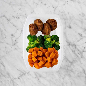 150g Baked Falafel 100g Broccoli 100g Smokey Pumpkin