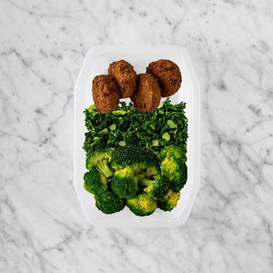 100g Baked Falafel 250g Kale 150g Broccoli
