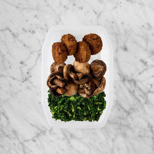 100g Baked Falafel 250g Mushrooms 100g Kale