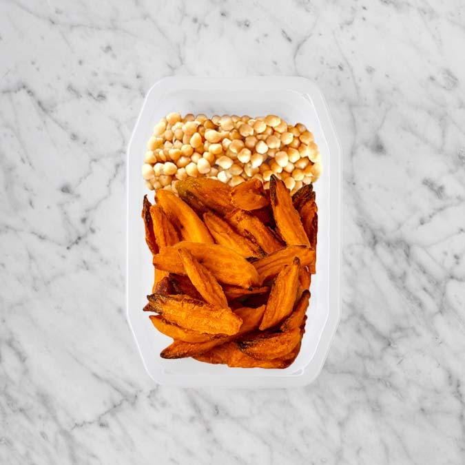 200g Chickpeas 200g Sweet Potato Fries 250g Sweet Potato Fries