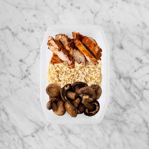 100g Chipotle Chicken Thigh 50g Brown Rice 100g Mushrooms