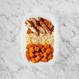 100g Chipotle Chicken Thigh 50g Brown Rice 250g Smokey Pumpkin
