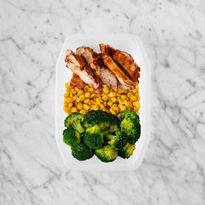 100g Chipotle Chicken Thigh 50g Corn 150g Broccoli