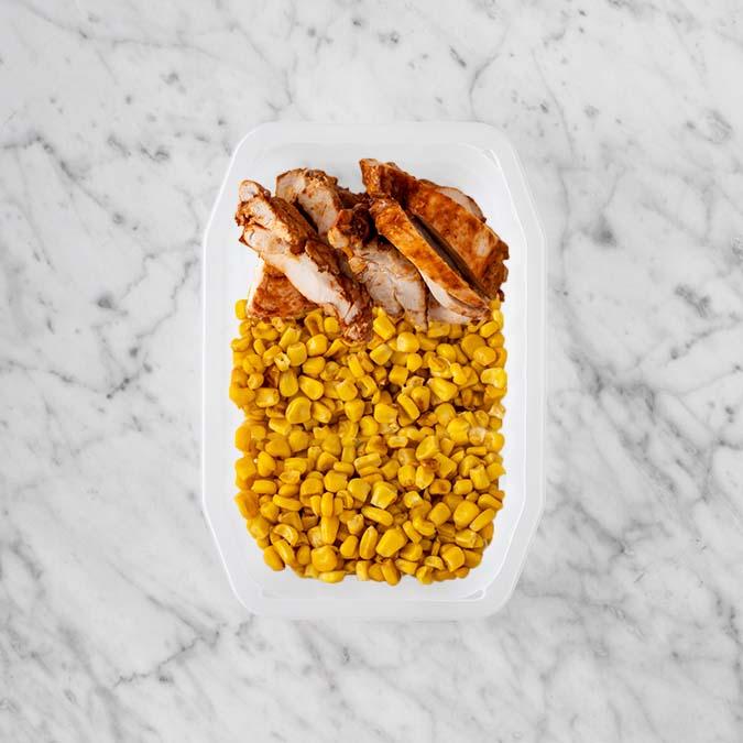 100g Chipotle Chicken Thigh 50g Corn 100g Corn