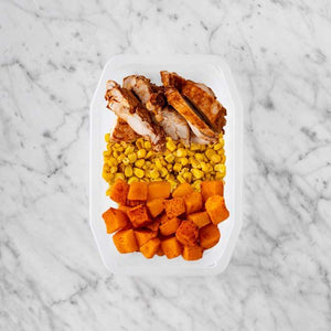 100g Chipotle Chicken Thigh 50g Corn 250g Rosemary Baked Sweet Potato