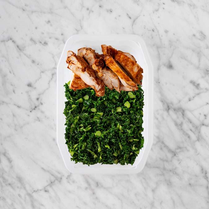 100g Chipotle Chicken Thigh 50g Kale 150g Kale