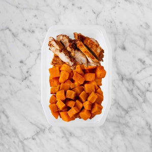 100g Chipotle Chicken Thigh 100g Rosemary Baked Sweet Potato 150g Smokey Pumpkin