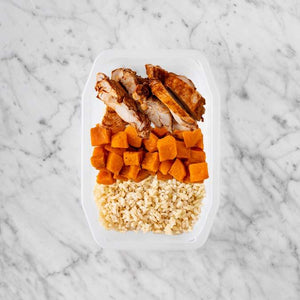 100g Chipotle Chicken Thigh 50g Smokey Pumpkin 150g Brown Rice