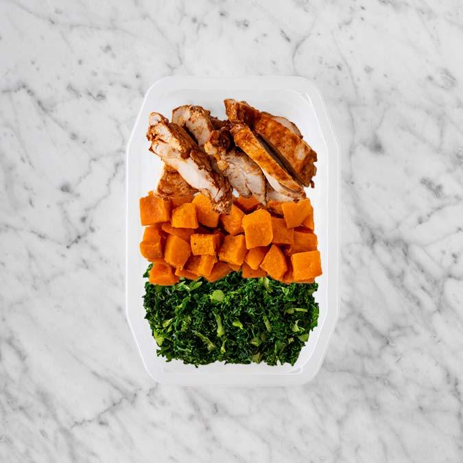100g Chipotle Chicken Thigh 50g Smokey Pumpkin 100g Kale