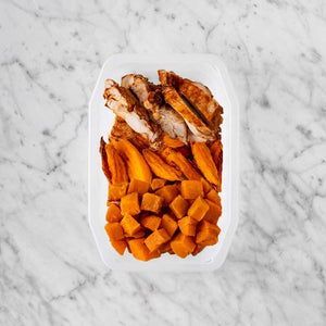 100g Chipotle Chicken Thigh 100g Sweet Potato Fries 150g Smokey Pumpkin