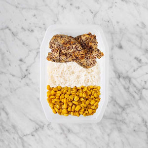 250g Crusted Chicken 250g Basmati Rice 250g Corn