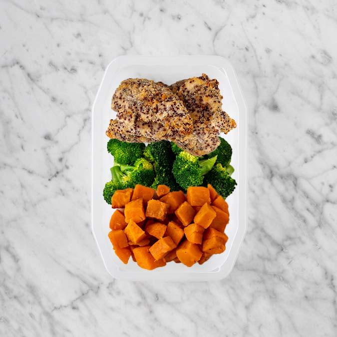200g Crusted Chicken 100g Broccoli 100g Smokey Pumpkin