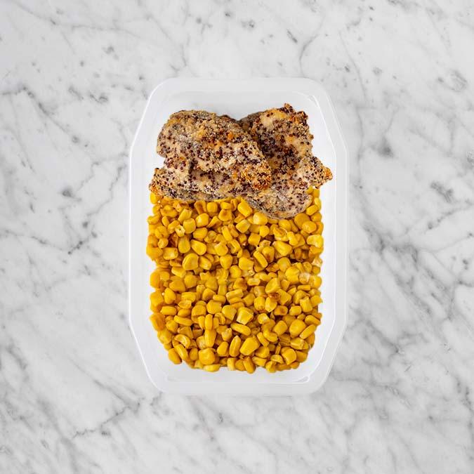 250g Crusted Chicken 200g Corn 250g Corn