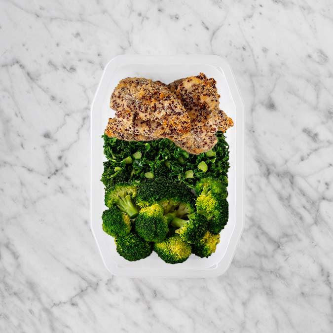 100g Crusted Chicken 50g Kale 200g Broccoli