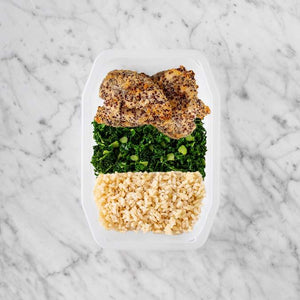 100g Crusted Chicken 50g Kale 100g Brown Rice