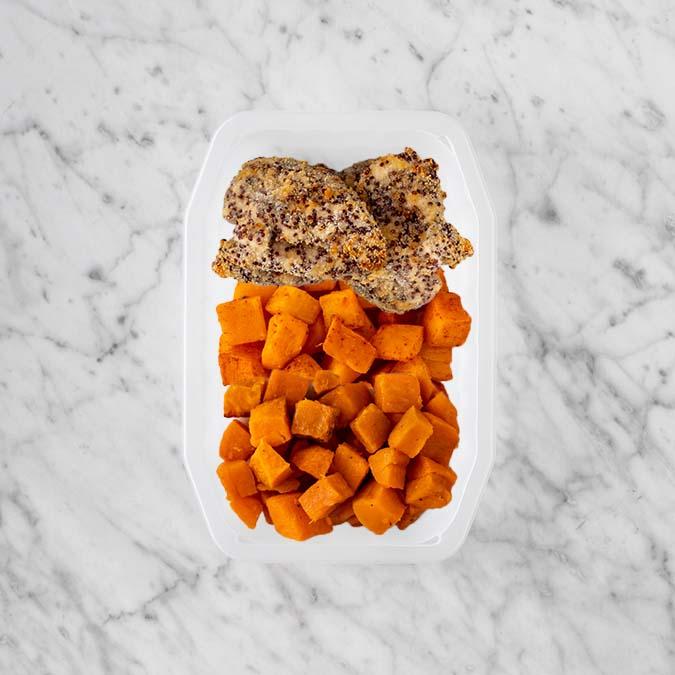 100g Crusted Chicken 100g Rosemary Baked Sweet Potato 100g Smokey Pumpkin