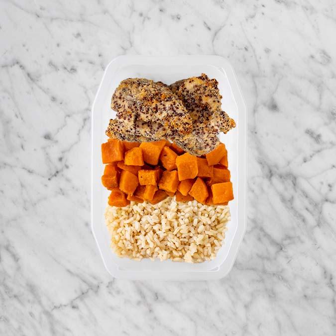 100g Crusted Chicken 50g Smokey Pumpkin 50g Brown Rice