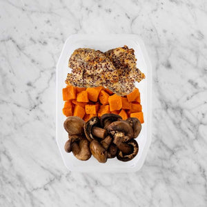 150g Crusted Chicken 100g Smokey Pumpkin 100g Mushrooms