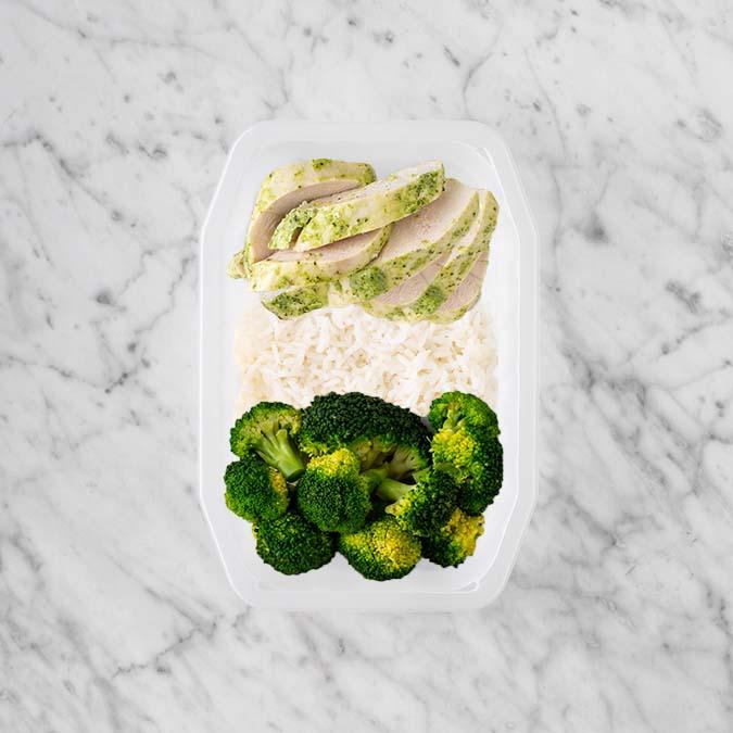 100g Garlic Herb Chicken Breast 200g Basmati Rice 50g Broccoli