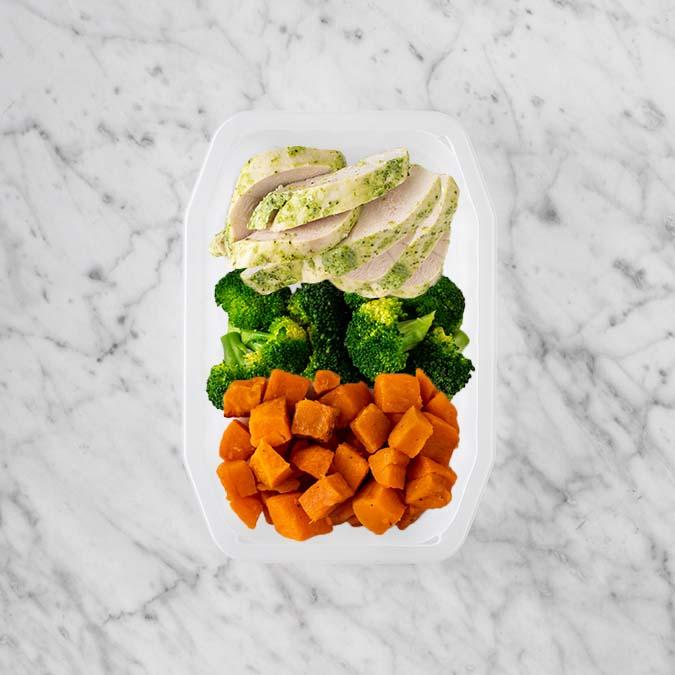 200g Garlic Herb Chicken Breast 100g Broccoli 50g Smokey Pumpkin