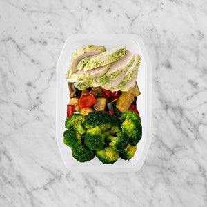 100g Garlic Herb Chicken Breast 200g Char Veg 50g Broccoli