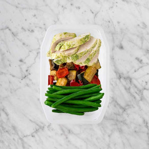 100g Garlic Herb Chicken Breast 200g Char Veg 200g Green Beans