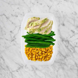 100g Garlic Herb Chicken Breast 200g Green Beans 50g Corn