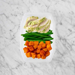 100g Garlic Herb Chicken Breast 200g Green Beans 100g Rosemary Baked Sweet Potato