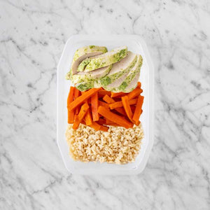 100g Garlic Herb Chicken Breast 50g Honey Baked Carrots 50g Brown Rice