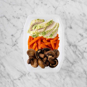 100g Garlic Herb Chicken Breast 200g Honey Baked Carrots 100g Mushrooms