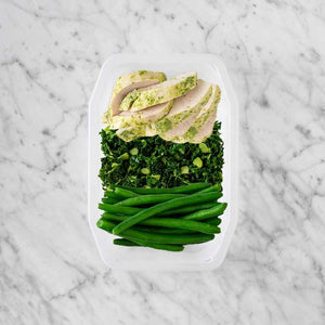 100g Garlic Herb Chicken Breast 250g Kale 250g Green Beans