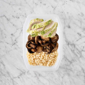 100g Garlic Herb Chicken Breast 100g Mushrooms 50g Brown Rice