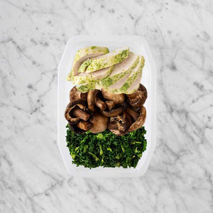 100g Garlic Herb Chicken Breast 200g Mushrooms 150g Kale
