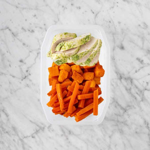 100g Garlic Herb Chicken Breast 50g Rosemary Baked Sweet Potato 50g Honey Baked Carrots