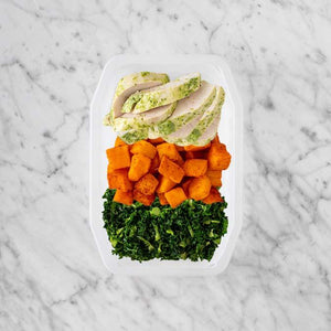 100g Garlic Herb Chicken Breast 100g Rosemary Baked Sweet Potato 200g Kale
