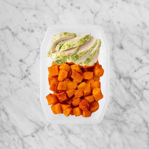 100g Garlic Herb Chicken Breast 150g Rosemary Baked Sweet Potato 100g Rosemary Baked Sweet Potato