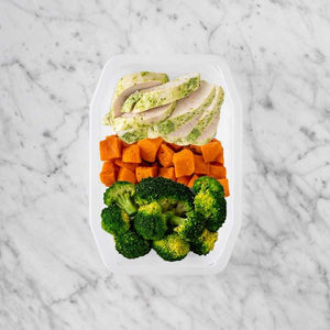 100g Garlic Herb Chicken Breast 250g Smokey Pumpkin 50g Broccoli