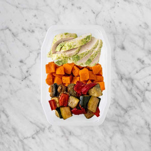100g Garlic Herb Chicken Breast 150g Smokey Pumpkin 250g Char Veg