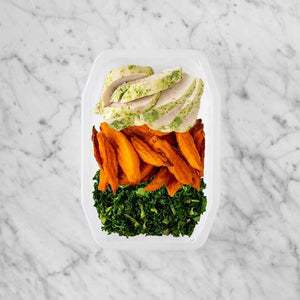 100g Garlic Herb Chicken Breast 250g Sweet Potato Fries 50g Kale