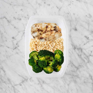 150g Honey Soy Barramundi 100g Brown Rice 100g Broccoli