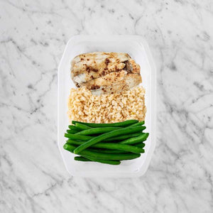 150g Honey Soy Barramundi 100g Brown Rice 100g Green Beans