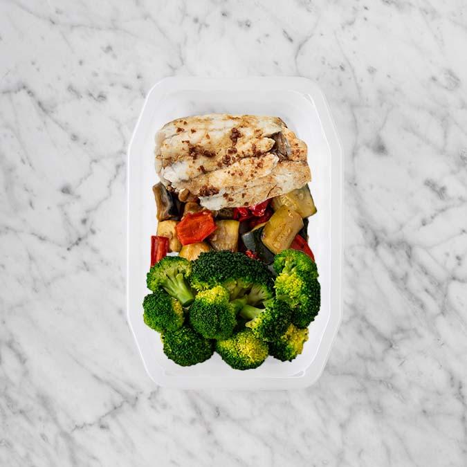 150g Honey Soy Barramundi 100g Char Veg 100g Broccoli