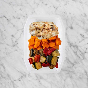 100g Honey Soy Barramundi 100g Rosemary Baked Sweet Potato 100g Char Veg