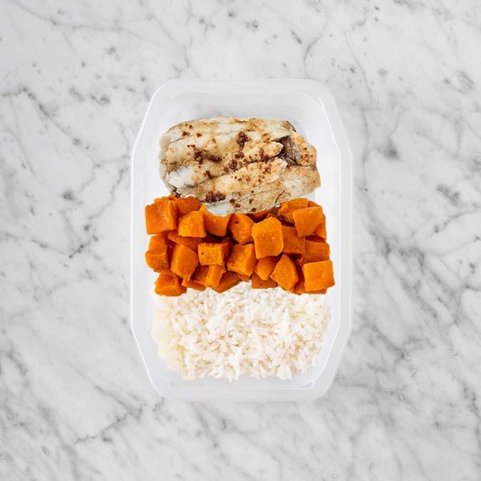 100g Honey Soy Barramundi 100g Smokey Pumpkin 100g Basmati Rice