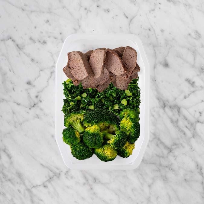 100g Mediterranean Lamb 150g Kale 150g Broccoli