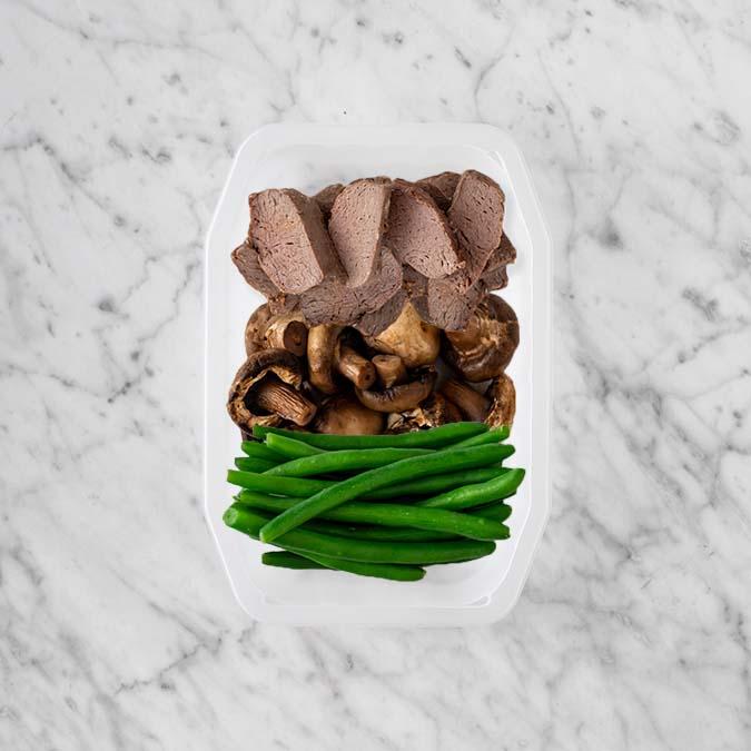 150g Mediterranean Lamb 100g Mushrooms 100g Green Beans