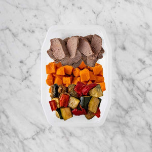 150g Mediterranean Lamb 100g Smokey Pumpkin 100g Char Veg