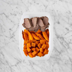 100g Mediterranean Lamb 150g Sweet Potato Fries 150g Smokey Pumpkin