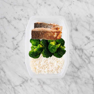 150g Salmon 100g Broccoli 100g Basmati Rice